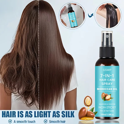 GSWP 7-in-1 Argan Oil Hair Spray, moisturizes hair, provides heat protection, and leaves hair smooth, shiny, and...