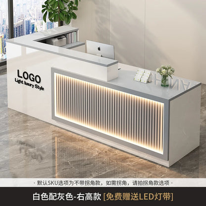 Simple Salon Luxury Reception Desk Decorations Custom Reception Desk Beauty Mostrador Recepción Commercial Office...