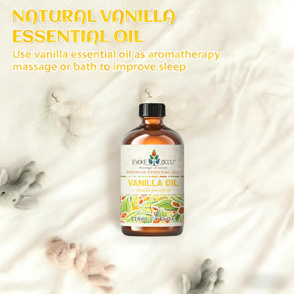 EVOKE OCCU Vanilla Essential Oil 118mL Ylang Rose Orange Aroma for Massage Relaxation Hair Shampoo Conditioner Skin Care Cream - Kimlud