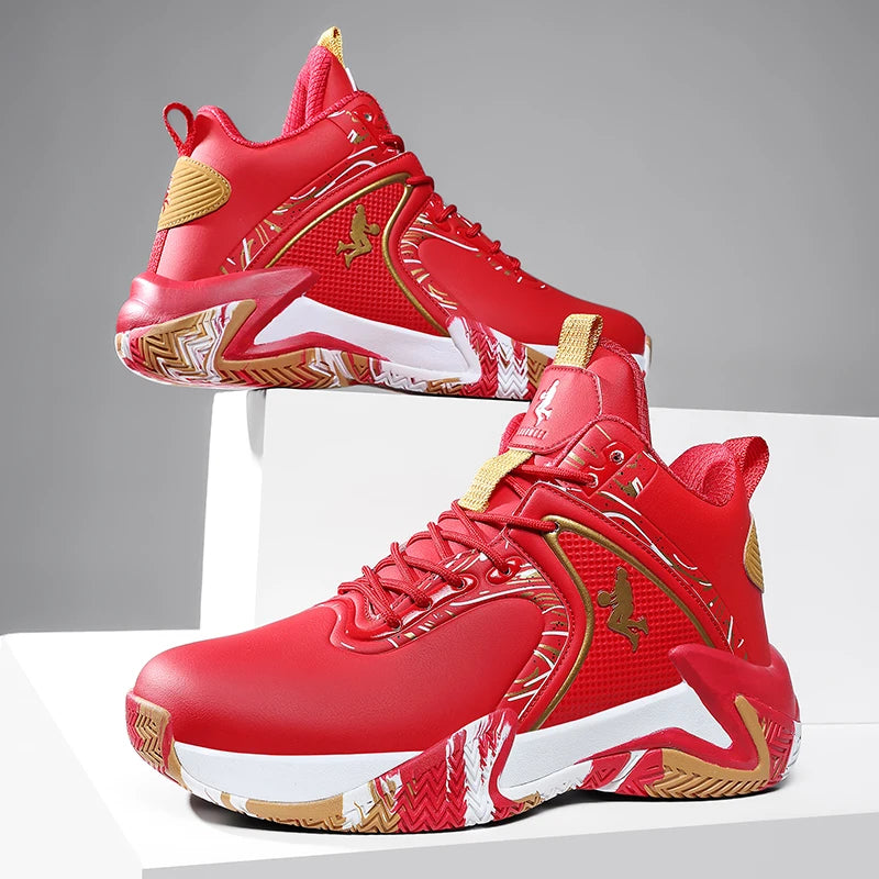 Men's Basketball Shoes Breathable Cushioning Non-Slip Wearable Runing Shoes Gym Training Athletic Basketball Sneakers for Women