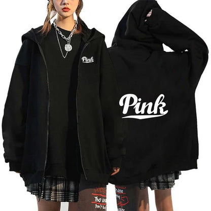 New Style Women's Zipper Cardigan Coat Printed Casual Sports Hooded Sweatshirt Jogging Clothing Women's High-Quality Clothing