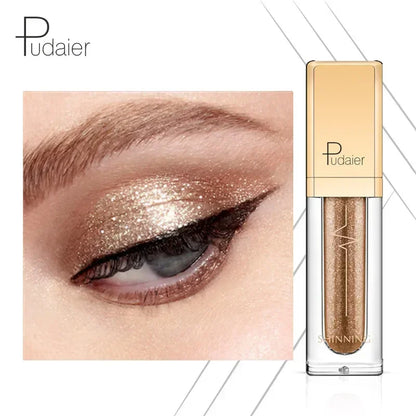 New Make Up Liquid Eyeshadow Waterproof Glitter Pigments Purple Gold Metalic Women Beauty Gel Eye Shadow Cream 18 Colors...
