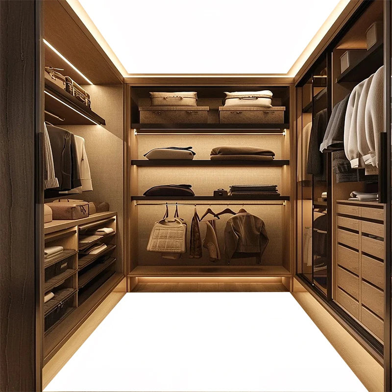 High End Customized Walk-in Wooden Clothes Wardrobe Popular Closet Cabinet for Bedroom Furniture Hot Sale for Clothing Storage - Kimlud