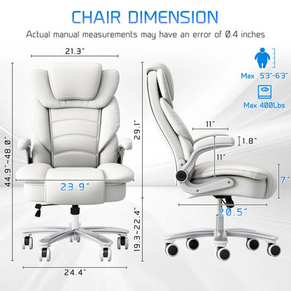 Big and Tall Fabric Computer Chair Full Stainless Steel Comfortable Ergonomic Chair | Kimlud Modern Luxury Home