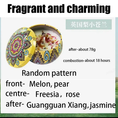 Gbbma A box of notes Scented candles Use natural dried flowers candles For indoor aromatherapy