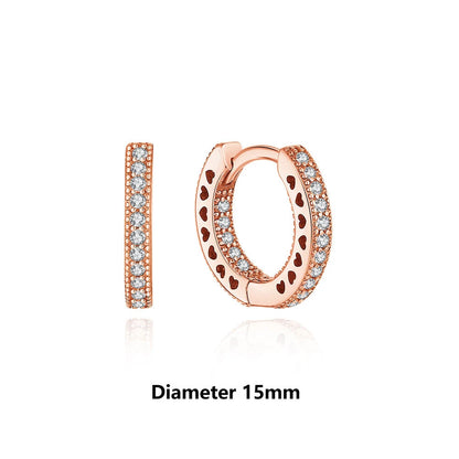 Original 925 Sterling Silver Earrings 2026 Stud Hoop Crystal Earings For Women Rose Gold Crown Heart Infinity Bee Earing...