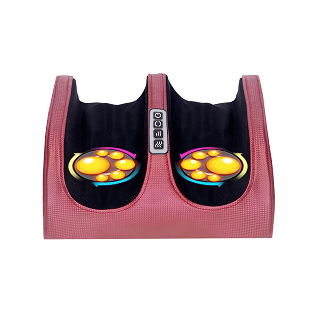 Electric Foot Massager Shiatsu Kneading Deep Tissue Relax Heated Roller Calf Pain Relief Fatigue Muscles Vibrator Machine Health - Kimlud