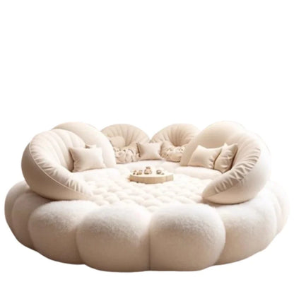 Round Aesthetics Soft Bed Frame European Full Master Bedroom Hotel Create Bed King Size Fashionable Modern Cama Casal...
