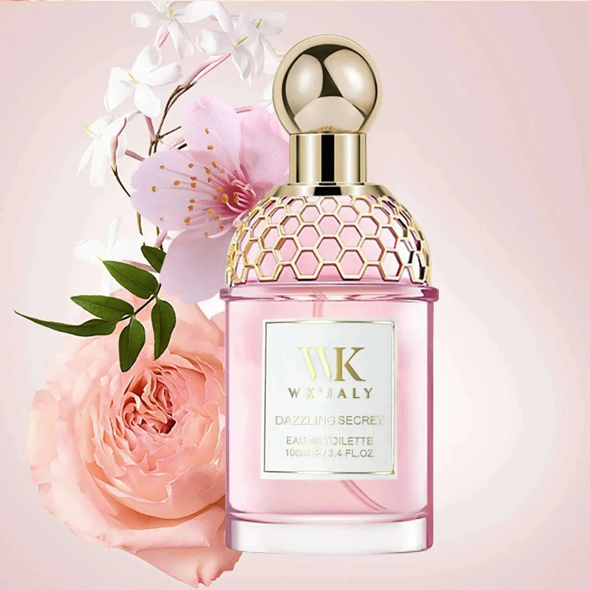 WK JALY Dazzling Secret Eau De Toilette Spray, With Notes of Vanilla , Musk, violet, woody, Long Lasting Fragrance,100ml/3.4 oz