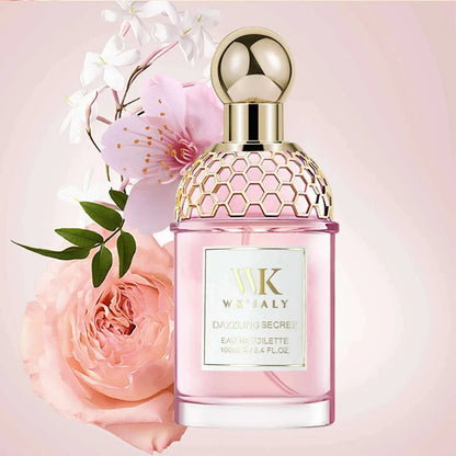 WK JALY Dazzling Secret Eau De Toilette Spray, With Notes of Vanilla , Musk, violet, woody, Long Lasting Fragrance,100ml/3.4 oz