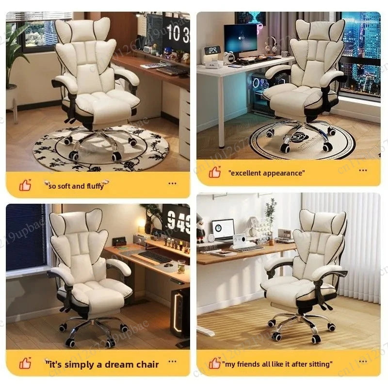 Lift Backrest Computer Chair Comfortable Sedentary Desk Sofa Chair for Boys Gaming Home Office Living Room Bedroom
