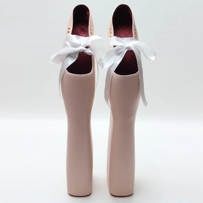 JIALUOWEI Custom High Heels New Pink High Platform Ballet Shoes Size36-46 - Kimlud