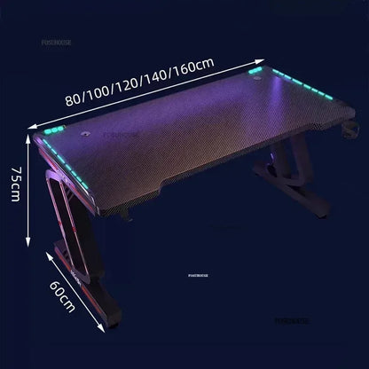 Home Double Computer Desks Internet Cafe Gaming Table Chair Nordic Office Furniture Wooden Study Desk Desktop Modern Office Desk