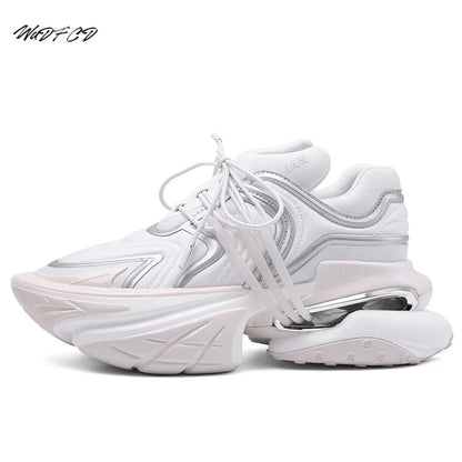 Chunky Sneaker Women Men Designer Spaceship Sport Shoes Fashion Casual Microfiber Leather Fabric Height Increased Platform Shoes