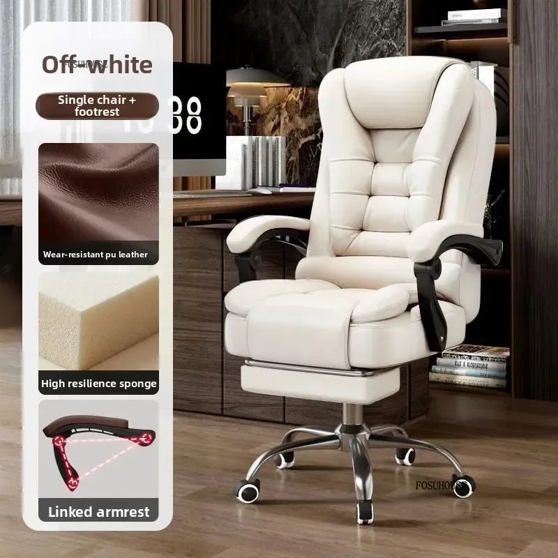 European Style Computer Office Chairs Home Reclining Backrest Adjustable Ergonomic Lift Swivel Chair Modern Office Boss...