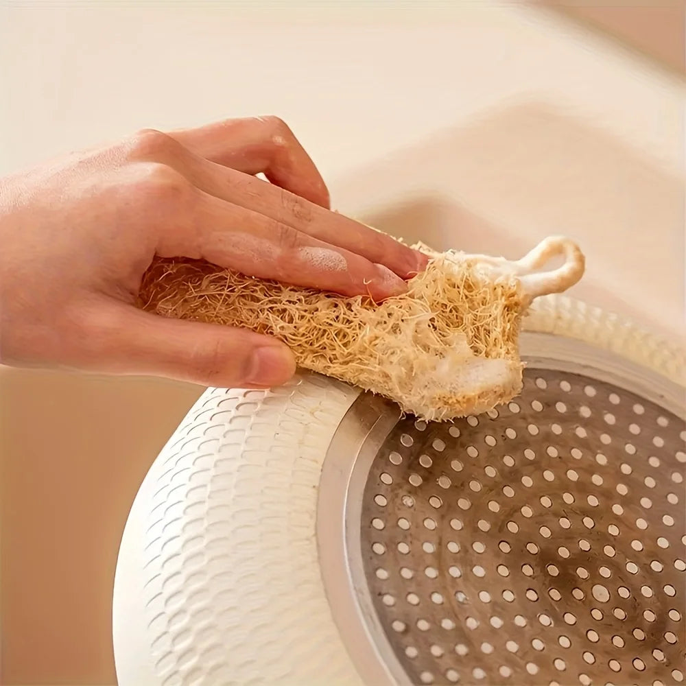 Natural Luffa DishTowel Washing Cloth Sponge Loofah Scrub Pad Dish Pot Oil Stain Removing Scrubber Kitchen Clean Brushes...