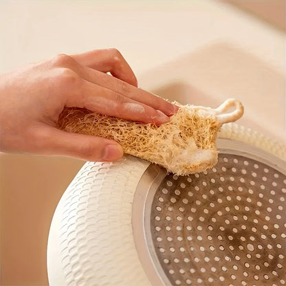 Natural Luffa DishTowel Washing Cloth Sponge Loofah Scrub Pad Dish Pot Oil Stain Removing Scrubber Kitchen Clean Brushes...