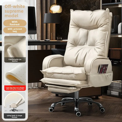 Boss chair, comfortable for home use, sedentary office chair, business sofa, study seat, reclining option | Kimlud...