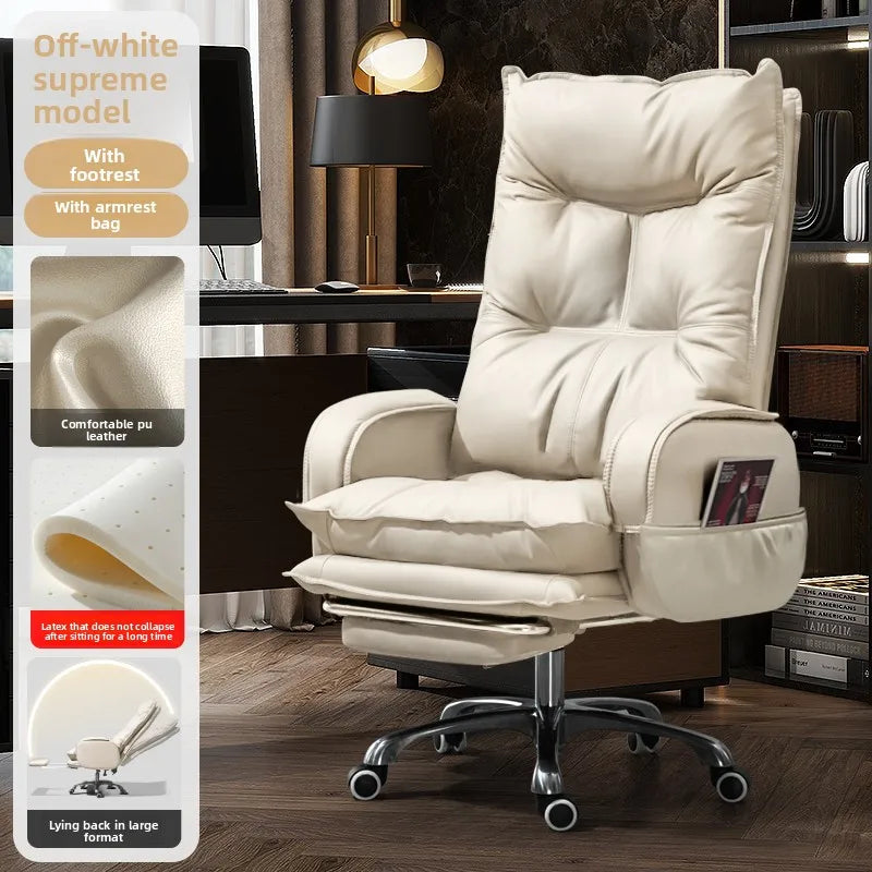 Boss chair, comfortable for home use, sedentary office chair, business sofa, study seat, reclining option | Kimlud...