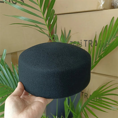 Vintage Hard Top Flat Fedoras Hats Women 100% Wool Felt Berets Hat Wedding Fascinator Caps Wedding Cocktail Party...