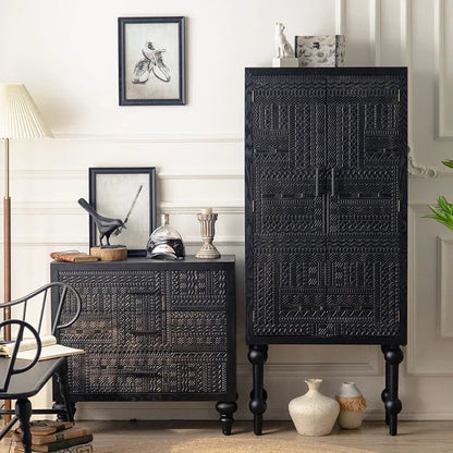 Open Buffet Solid Wood Sideboards Living Room Dresser Closets Luxury Display Cabinet Entrance Credenza Dining Room...
