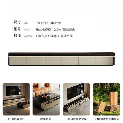 Elegant Space Saving TV Stand Eco Friendly Materials Sustainable Modern Aesthetics TV Stand Sliding Doors Living Room Furniture - Kimlud