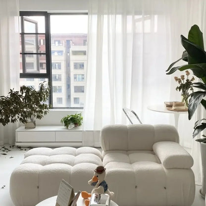 Modern Minimalist Creative Block-Style Fabric Sofa Compact Living Room Balcony Seating with Trendy Upholstery WebPopular...