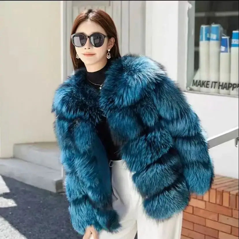 Fox Fur Coat Silver Fox Fur Jacket