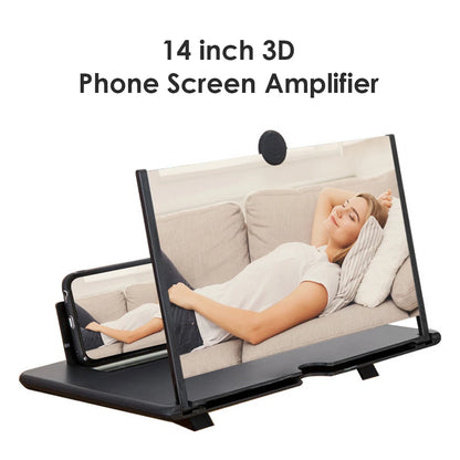 14/12/10 Inch 3D/5D Phone Screen Amplifier Stand Mobile Cinema Display Enlarged Magnifier HD Video Magnifying Smartphone Bracket