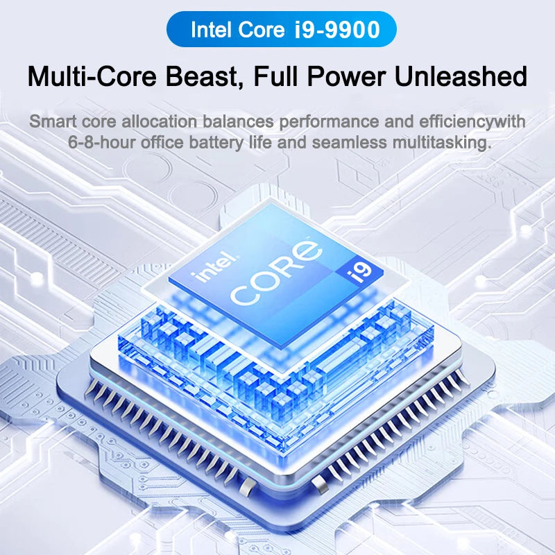LENO 2026 NEW 14.1" Laptop Intel Core i9-9900 32GB 2TB Gaming Computer PC Windows11 Gamer office Ultra Slim Notebook 1920*1080 - Kimlud