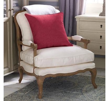 French farmhouse antique wooden armchair lounge living room furniture with stool accent chair - Kimlud