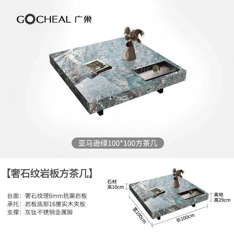 Aesthetic Simple Side Table Marble Minimalist Luxury Modern Coffee Tables Living Room Korean Couchtisch Postmodern Furniture - Kimlud