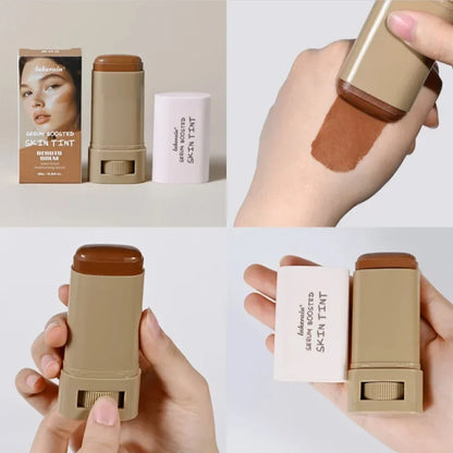 Stick Foundation Boosted Skin Tint Foundation Stick Smooth Plumper Hight Coverage Travel Bronze Foundation Stick Makeup