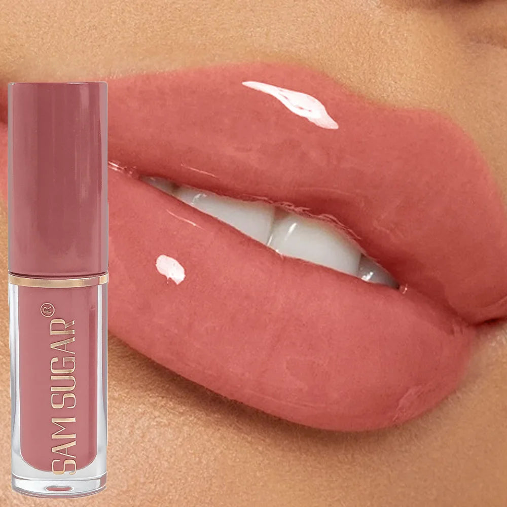 Long Lasting Plumping Lip Gloss Moisturizing Waterproof Non Stick Cup Water Gloss Liquid Lipstick Mini Lip Gloss Makeup...