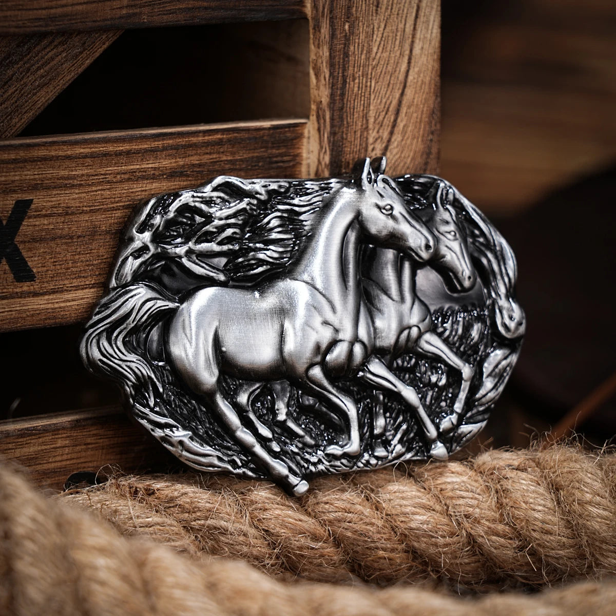 Western Belt Buckle Initial Vintage-Cowboy Rodeo Silver Large Belt Buckle for Men Women | Kimlud Mid Range Western