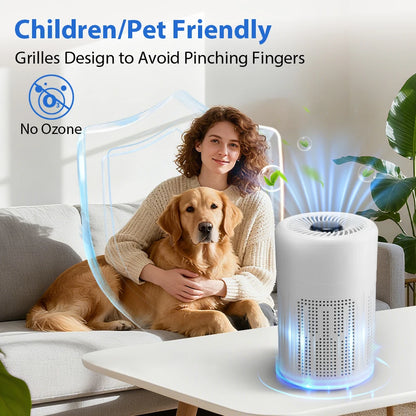 Mini Desktop Air Purifier Negative Ion HEPA Filter Air Cleaner with Fragrance Tablet Home Car Purifiers Air Eliminates Odors Pet