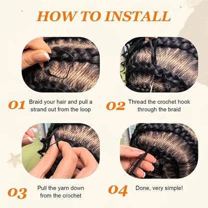Miracle Knots Knotless Pre-Separated Feather Crochet Virgin Human Hair 3rd Gen Bulk Light Yaki Straight Kinky Straight Braiding