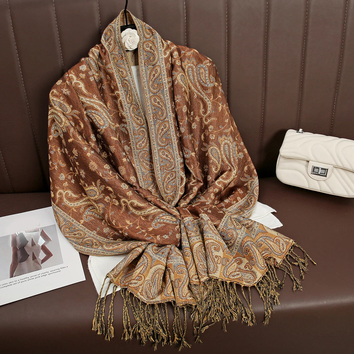 Luxury Brand Autumn Cashmere Pashmina Shawl Lady Wrap Warm Winter Scarves Design Print Female Foulard Cotton Stoles...