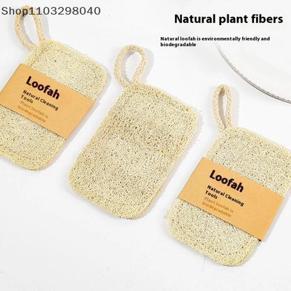 6-Pack Natural Loofah Sponge For Dishes, Pots, And Oil Stain Cleaning – Kitchen Scrub Pad