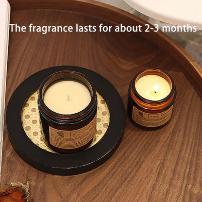 1pcs Brown Glass Cup Aromatherapy Candle Smokeless scented candle Suitable for Home Decoration Birthday Valentine's Day Gift