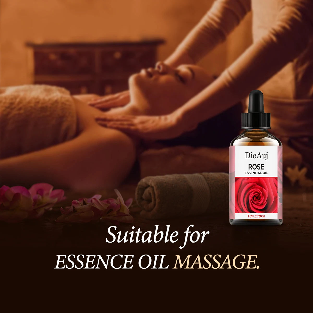 DioAuj 1PCS Essential Oil with Dropper ROSE Face Body Skin Care  Aromatherapy Oil for Humidifier Aromatherapy Candle