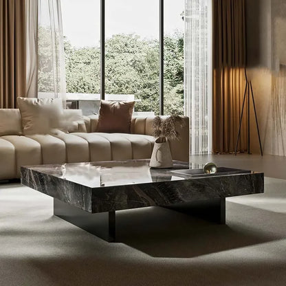 Aesthetic Simple Side Table Marble Minimalist Luxury Modern Coffee Tables Living Room Korean Couchtisch Postmodern Furniture - Kimlud