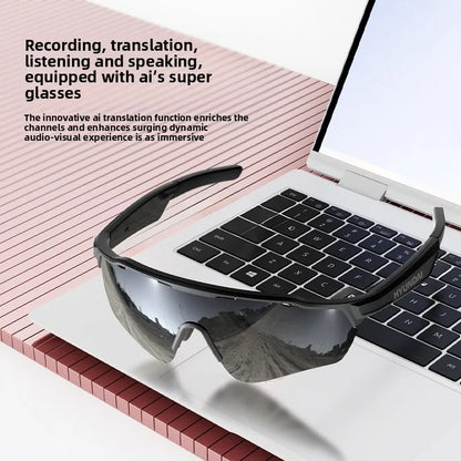 AI glasses Intelligent Simultaneous Interpretation Real-Time Translation for Listen Speak Music Earphone Sun Cycling Glass