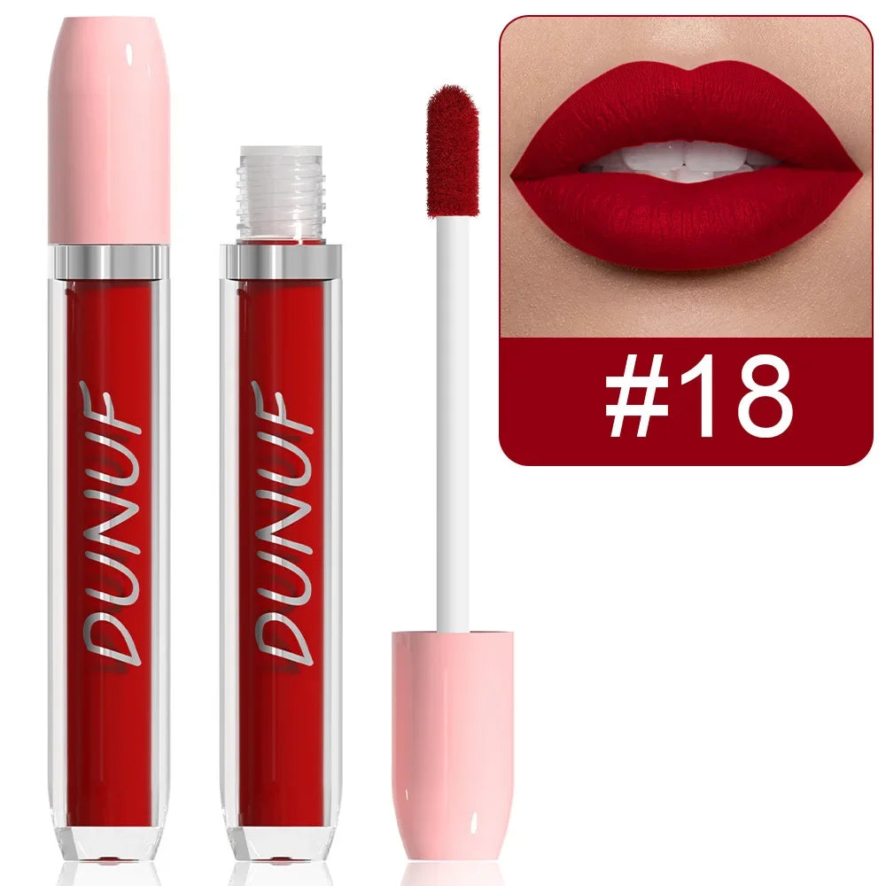 25 Color Velvet Matte Lipstick Liquid Waterproof Sexy Red Matte Lip Glaze Non-Stick Halloween Makeup Not Easy To Fade...