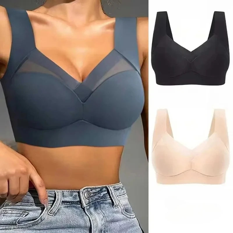 L-6XL Women Breathable Sport Bras Plus Size Seamless Bra Bralette Backless Lady Brassiere Vest Female Shock-Proof...
