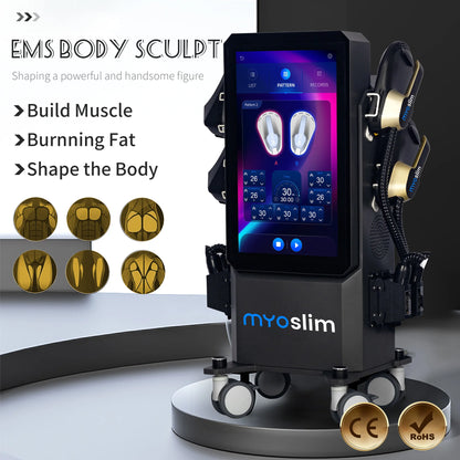 MYoslim Sculpt Machine  6500W EMS 15Tesla  RF Fat Slimming Burning Muscle Stimulation Body Sculpting 15 Electromagnetic Therapy