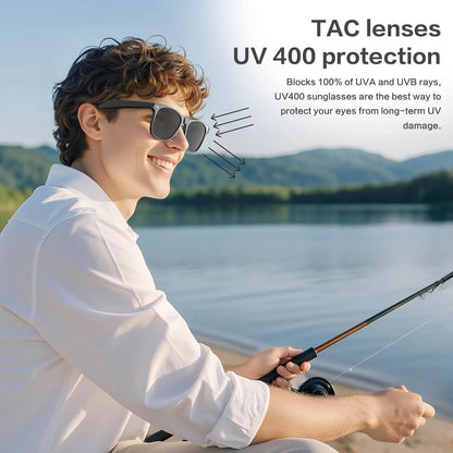 New 800W Camera AI Glasses Men Color-Changing Smart Translation Glasses Photo Video Recording Waterproof Call Smart Sunglasses - Kimlud
