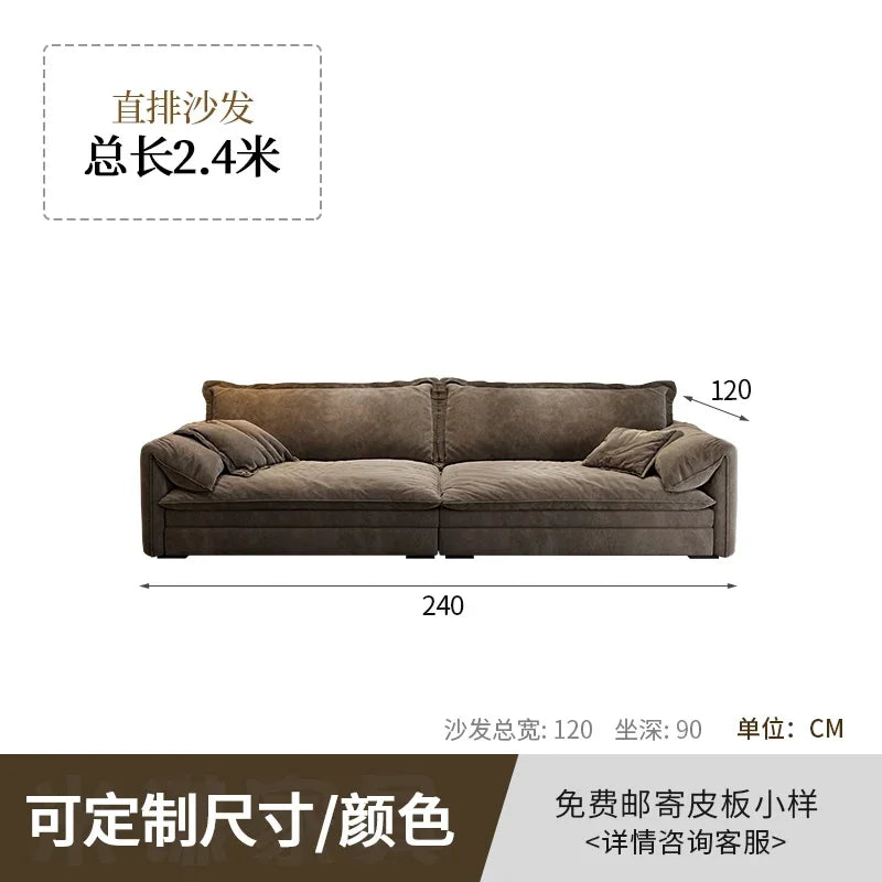 Italian Minimalist Living Room Sofas Modern Simple Straight High Quality Sofa Luxury Design Muebles Chinese Style...