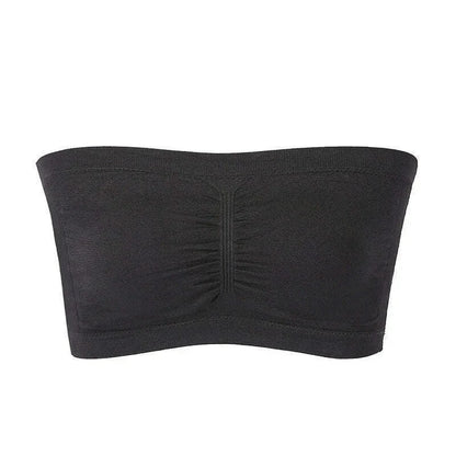 BurVogue Women Bandeau Bra Padded Strapless Bralette Bra Seamless Bandeau Tube Top Bra