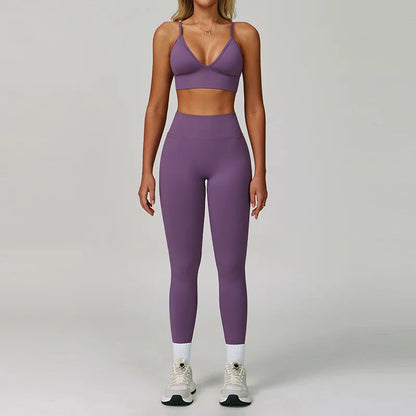 2/3PCS Seamless Sport Yoga Set Women's Breathable High Waist Fitness Sportwear Women Sports underwear Set Gym Workout Clothes - Kimlud